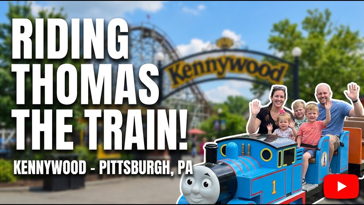 Riding The Thomas The Train - Kennywood Amusement Park - Pittsburgh, Pennsylvania
