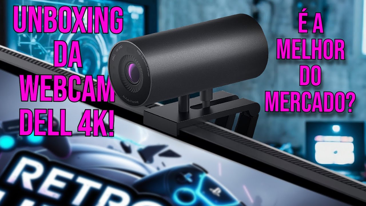 Unboxing e Teste da WEBCAM Dell UltraSharp WB7022 - Câmera 4K UHD Incrível!