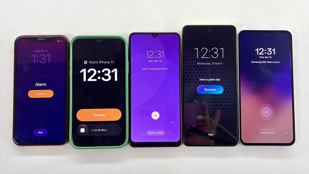 Alarm Clock + Timer Samsung A55, Galaxy A31, iPhone XR, iPhone 11, Blackview Shark 8 