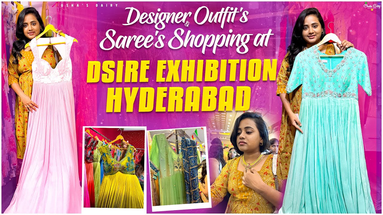 D'sire Exhibition Hyderabad | Latest Designer Sarees,Outfits & Jewellery | Shopping Vlog |Ushasdiary