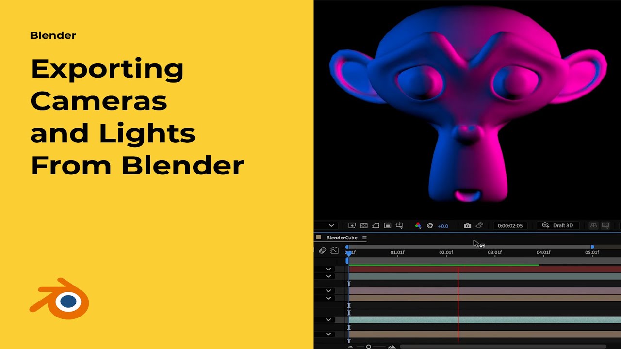 Exporting Cameras and Lights From Blender to After Effects