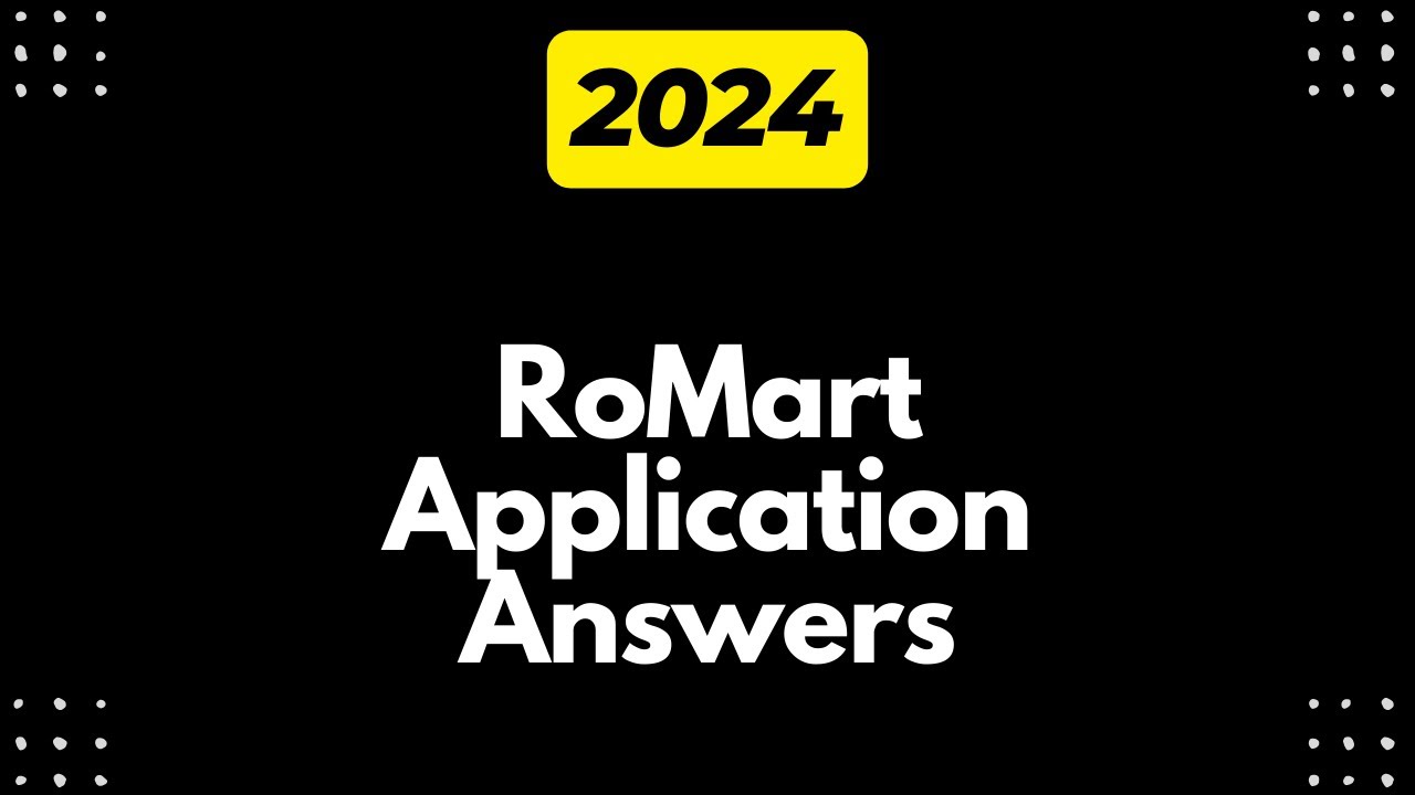 RoMart Job Interview Application/ Quiz Answers 2024 [ROBLOX]