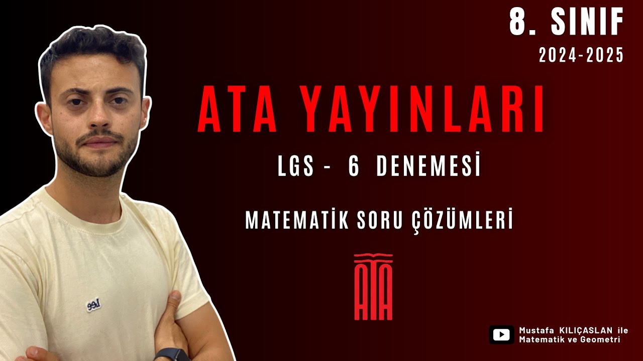 ATA Yayınları LGS - 6 Denemesi Matematik Çözümleri #atayayınları