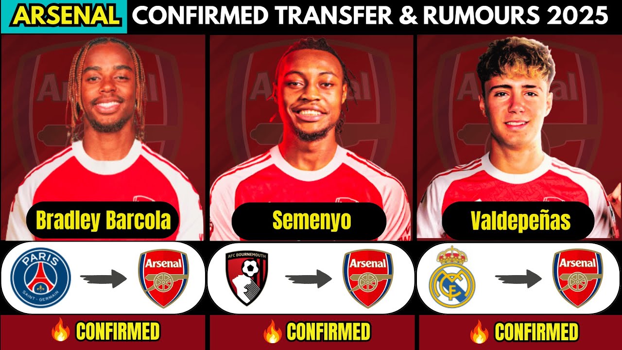 ✅ ALL ARSENAL WINTER TRANSFER NEWS & RUMOUR 2025 !🔥 ft. Semenyo, Bradley Barcola, Rodrygo...etc