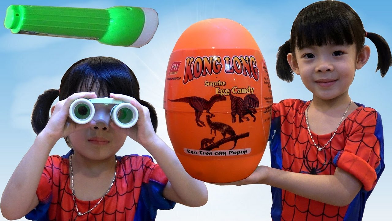 Săn Và Bóc Trứng Khủng Long - Dinosaur Surprise Eggs Opening ❤ AnAn ToysReview TV ❤