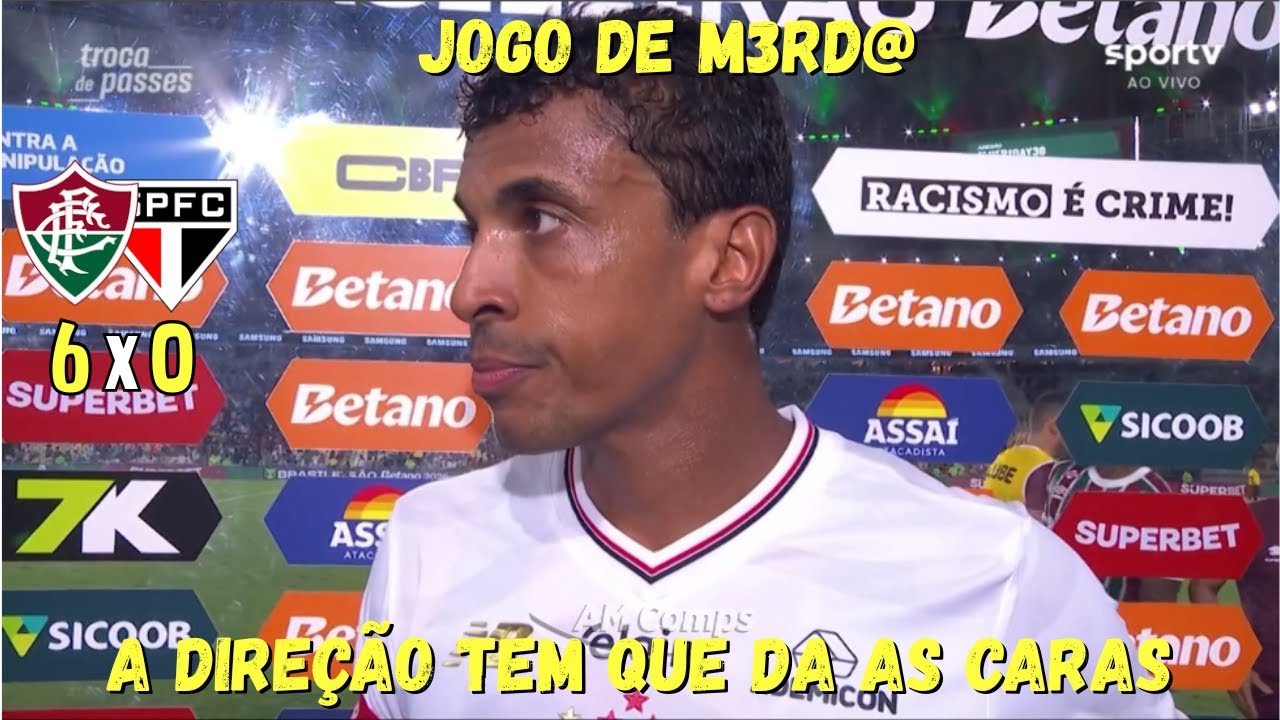 OLHA OQUE LUIZ GUSTAVO FALOU APOS DERROTA HUMILHANTE DO SAO PAULO CONTRA O FLUMINENSE