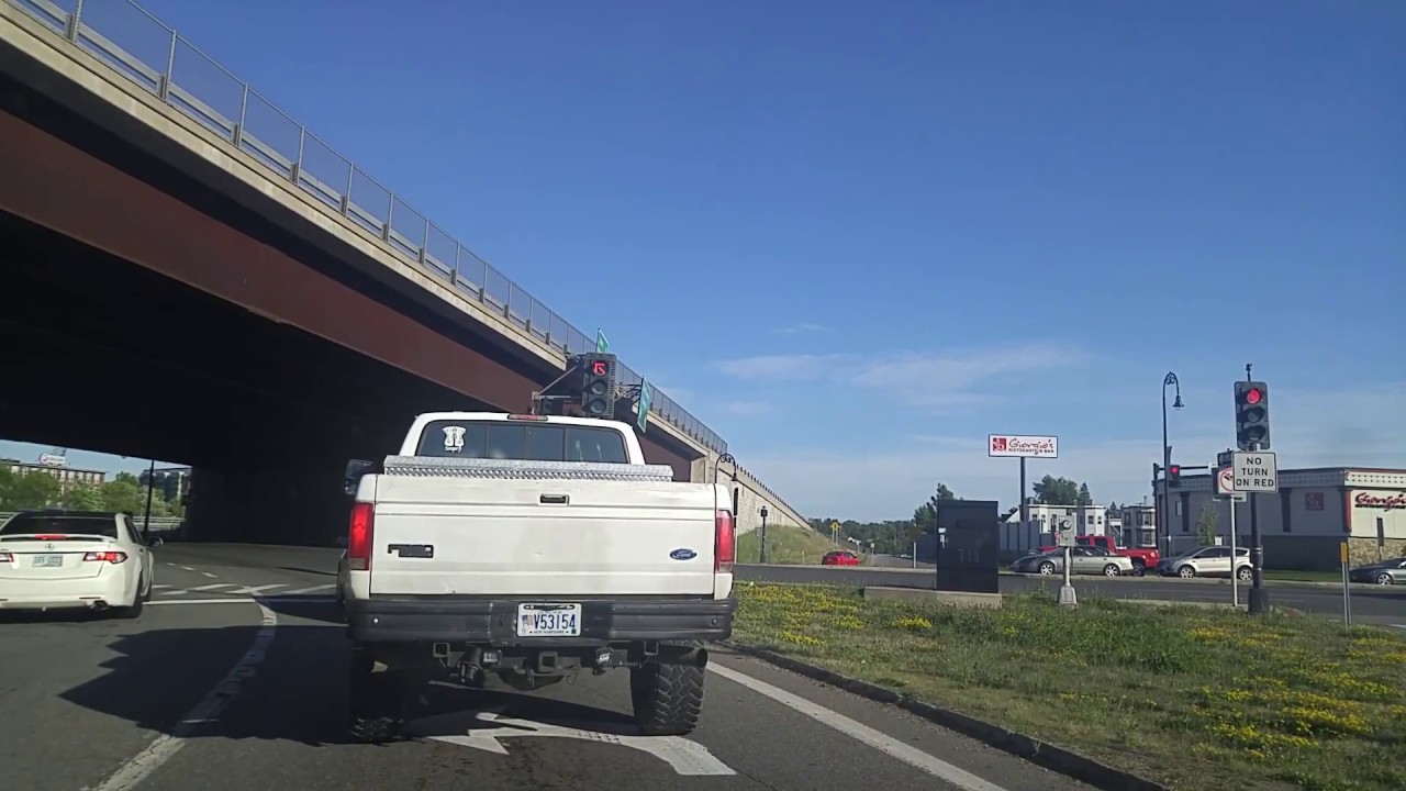 Driving from Concord to Manchester,New Hampshire