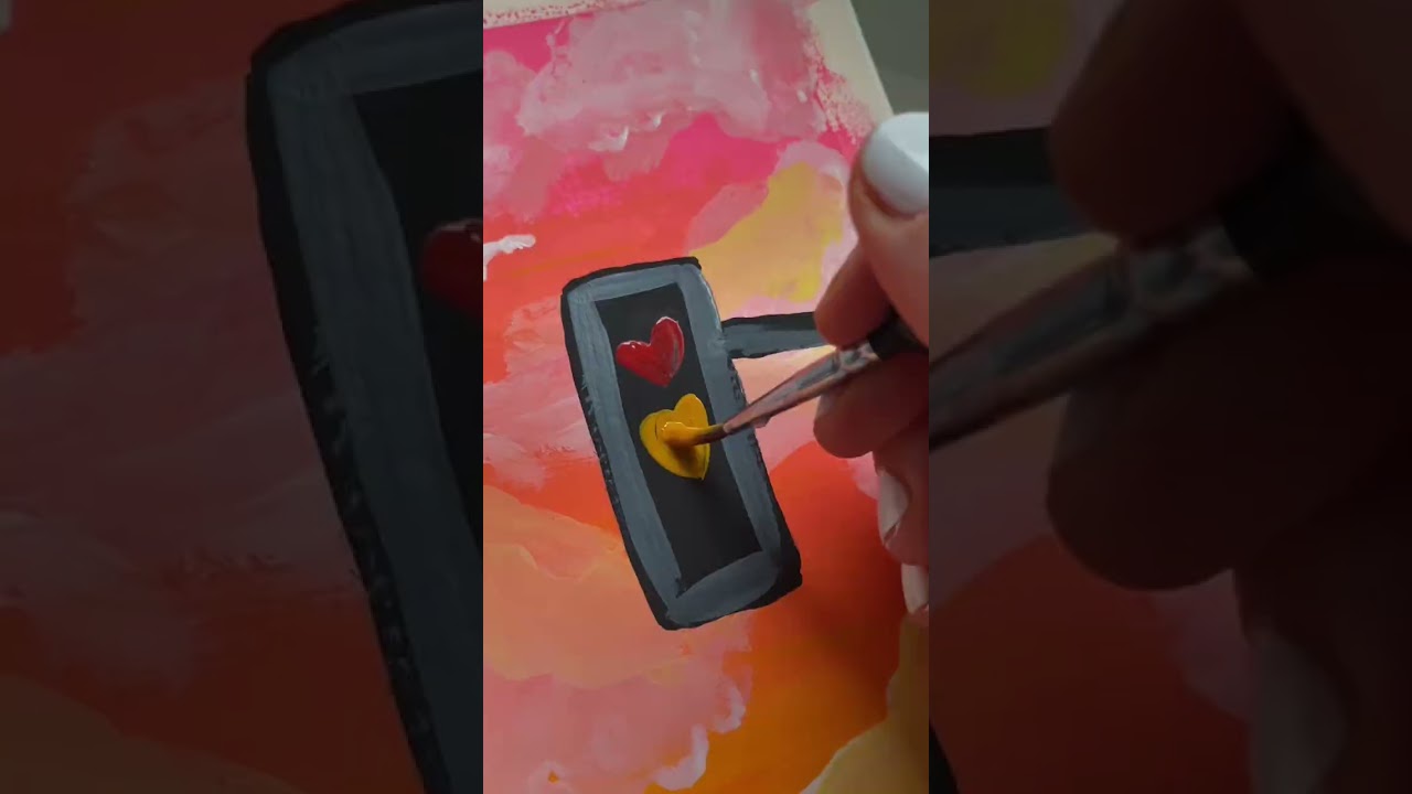 Учусь рисовать гуашью (день 5) 🫶💗