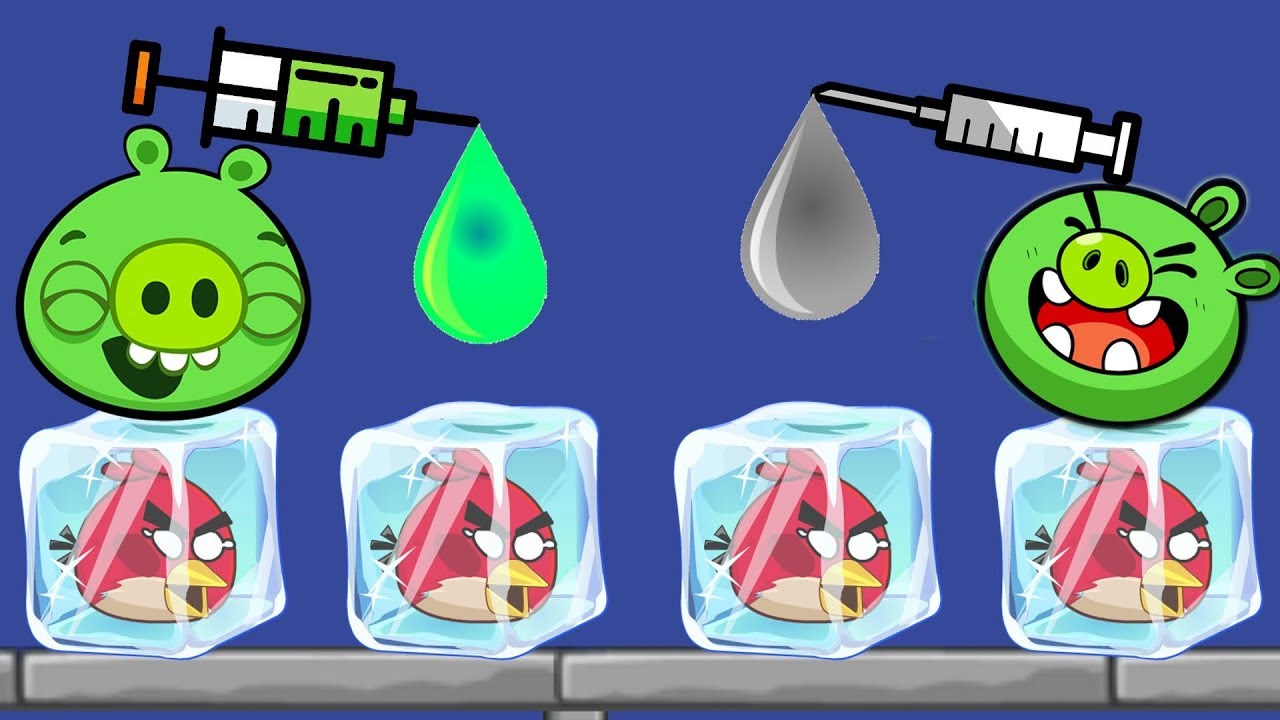 Unfreeze Angry Birds - DRAWING RAINBOW WATER WAY TO RESCUE THE FROZEN BIRDS!