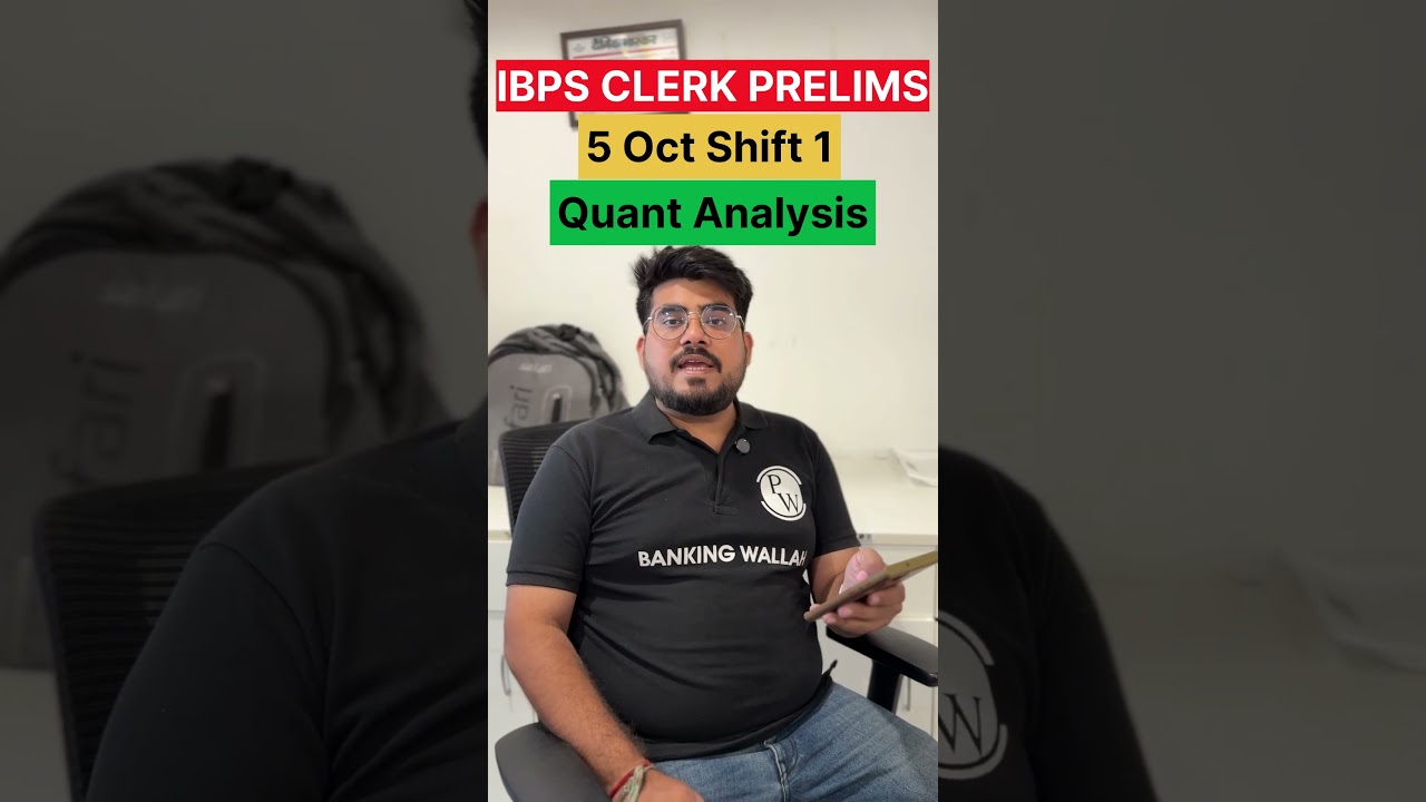 IBPS Clerk Quant Analysis in 1 min 