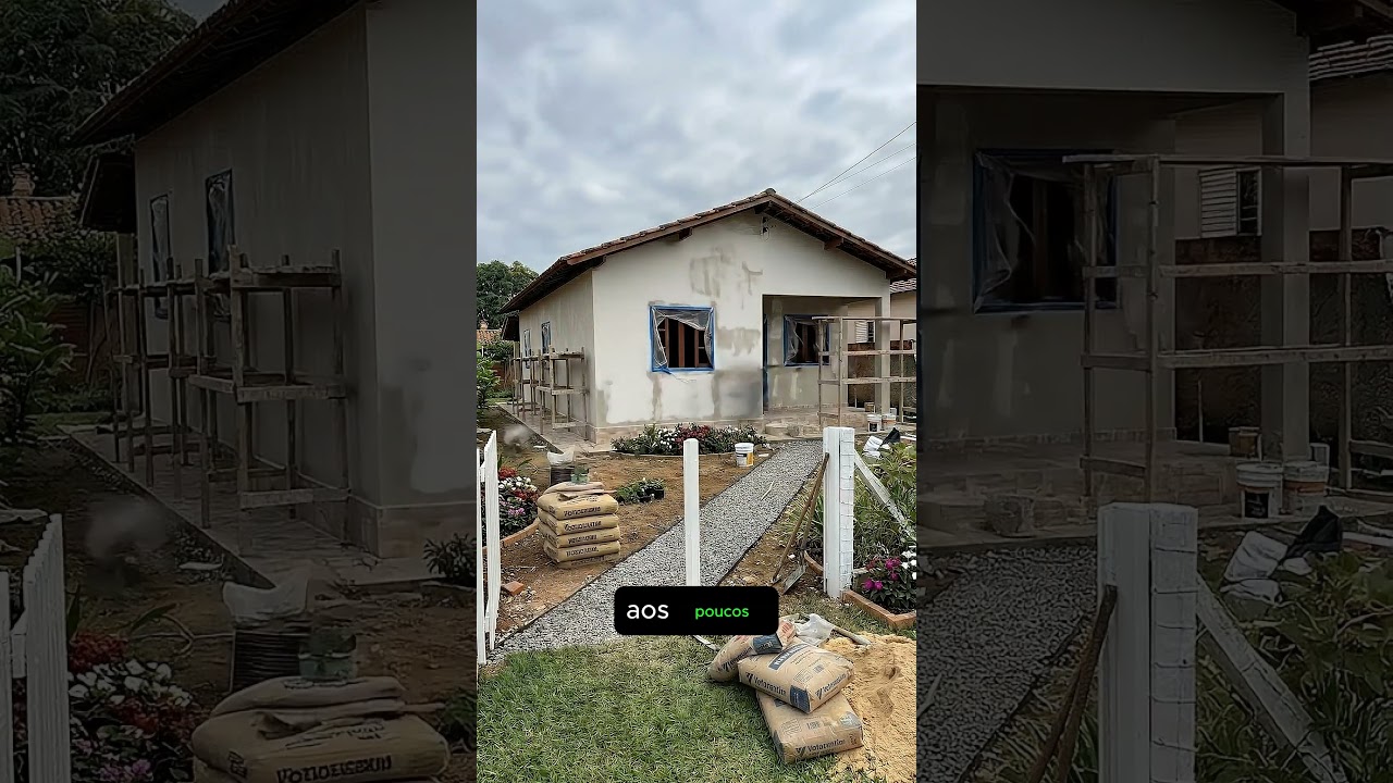 A casa que todos julgavam mudou tudo. #timelapse #reconstruindo #shorts