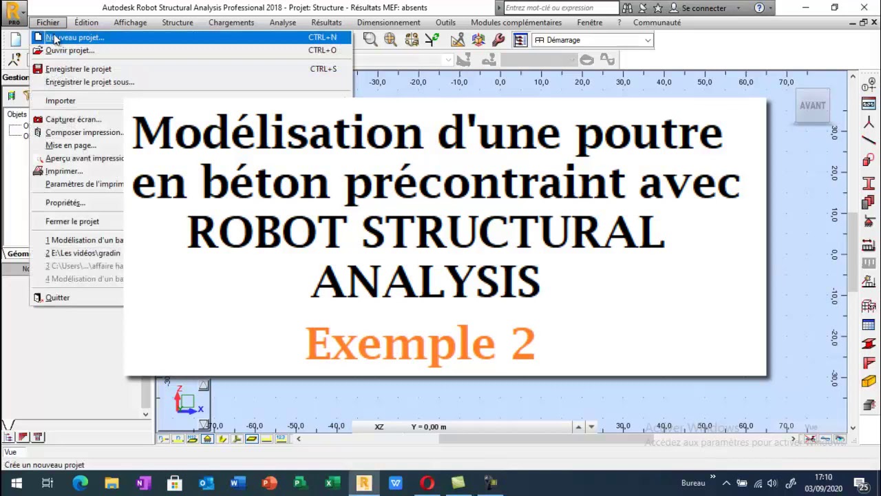 Modélisation d'une poutre en béton précontraint avec ROBOT STRUCTURAL ANALYSIS