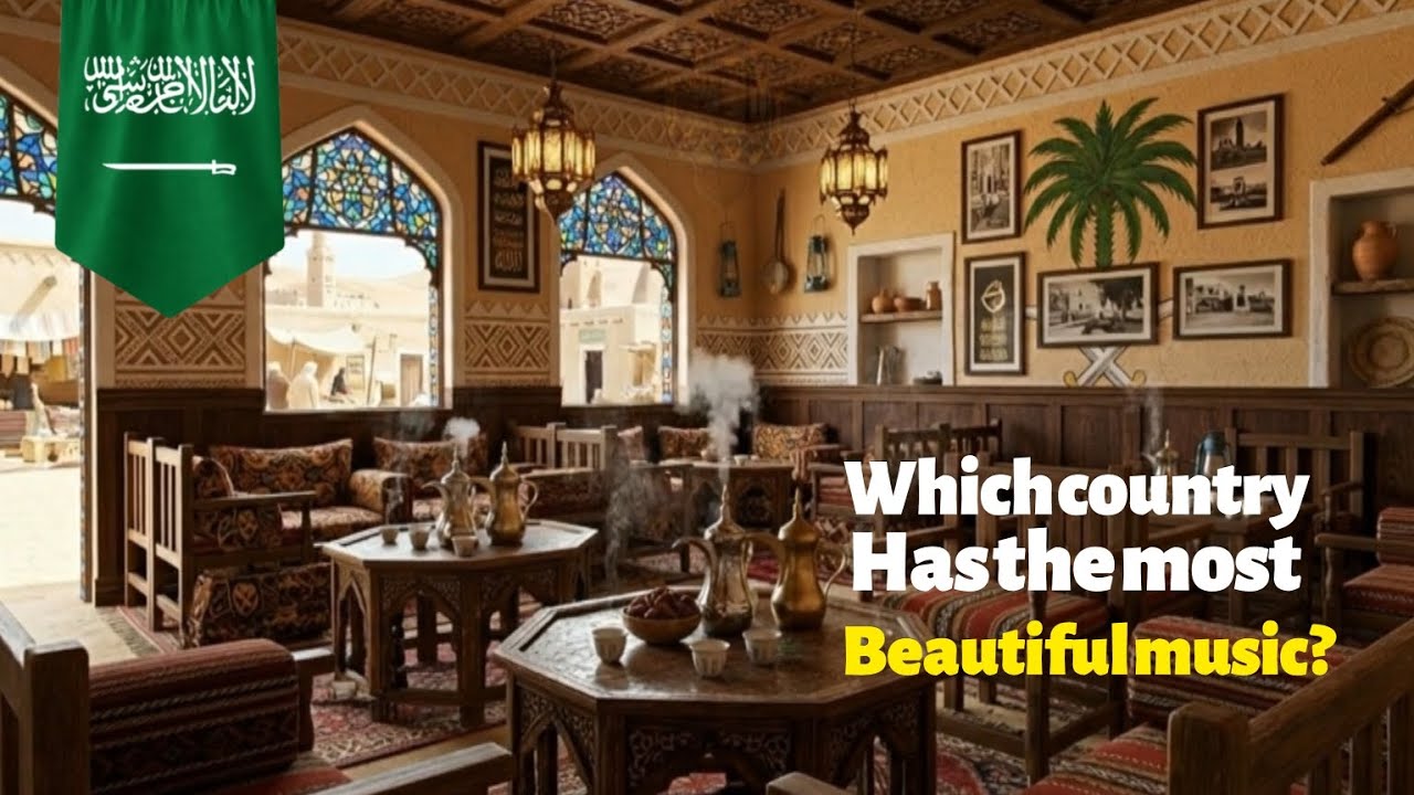 Daytime Saudi Café ☀️☕ | Gentle Qanun & Oud, Arabian Coffee Aroma & Peaceful Desert Sun