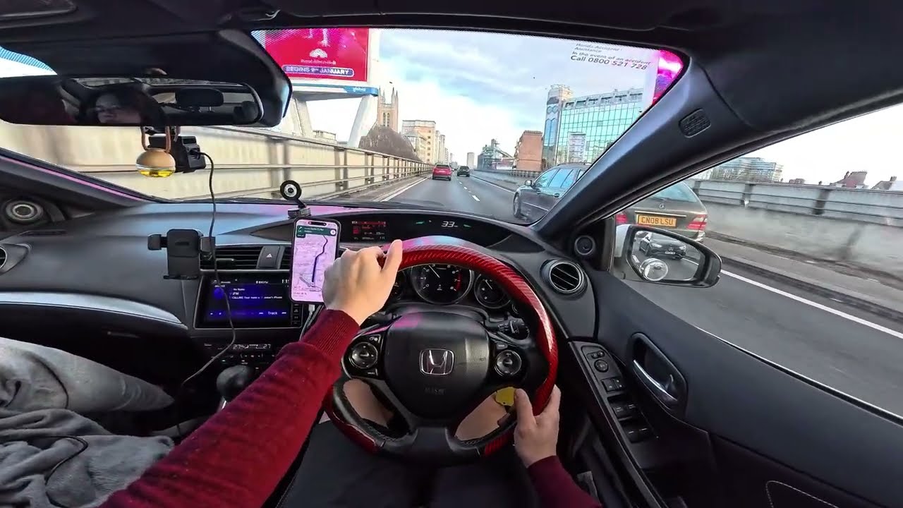 4K POV HONDA CIVIC | Central London Drive | Smooth Music & Urban Vibes 