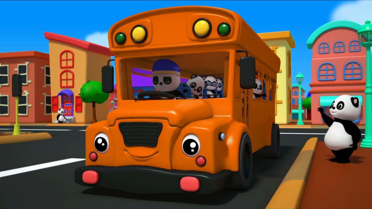 the wheels on the bus | nursery rhymes | baby song | 3d rhymes | childrens rhymes