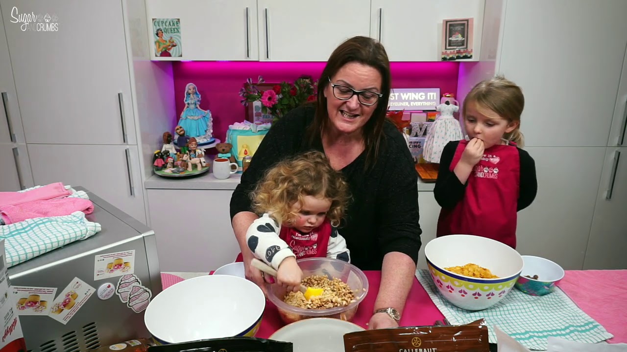 Carol 's baking with the Grandkids - Chocolate Crispy Cakes - 04/02/21