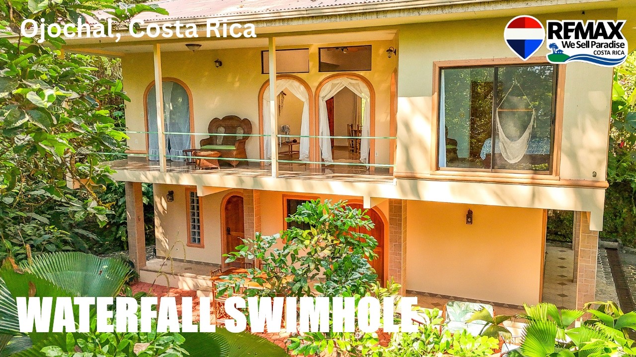 3 Bed House For Sale In OJOCHAL, Costa Rica, $ 380,000 | River, Waterfall & Swimhole, Jungles 🐒🤽‍♀️