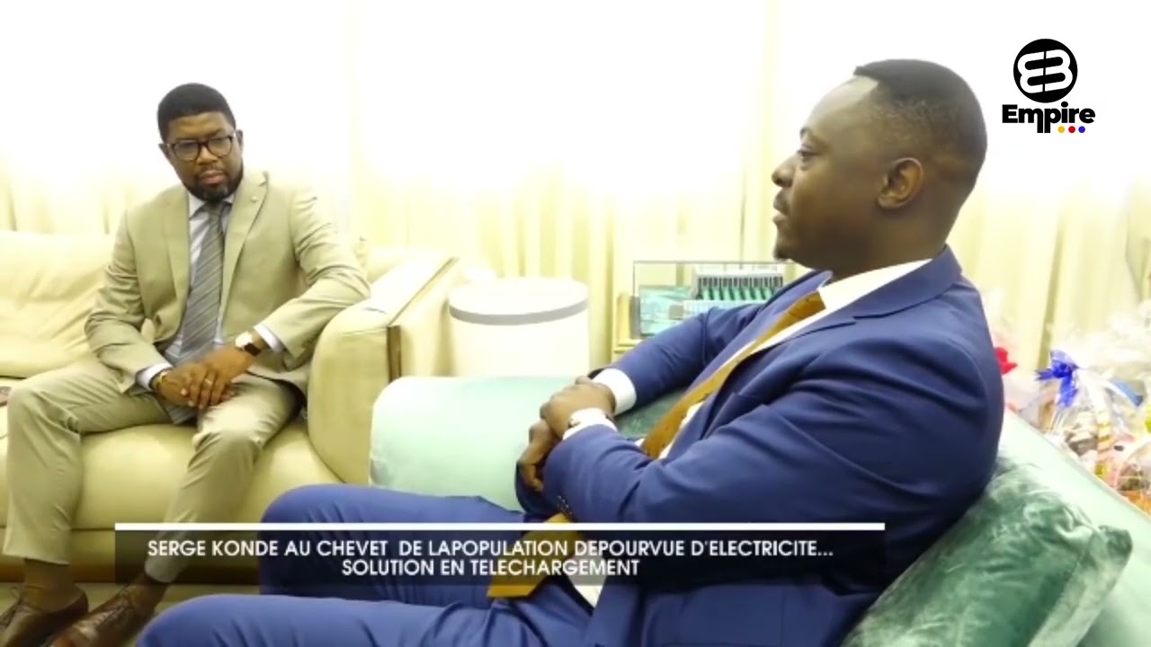 DESSERTE EN ELECTRICITE DANS LE HAUT KATANGA, L'HON. SERGE KONDE RECU PAR LE DG/SNEL TEDDY LWAMBA