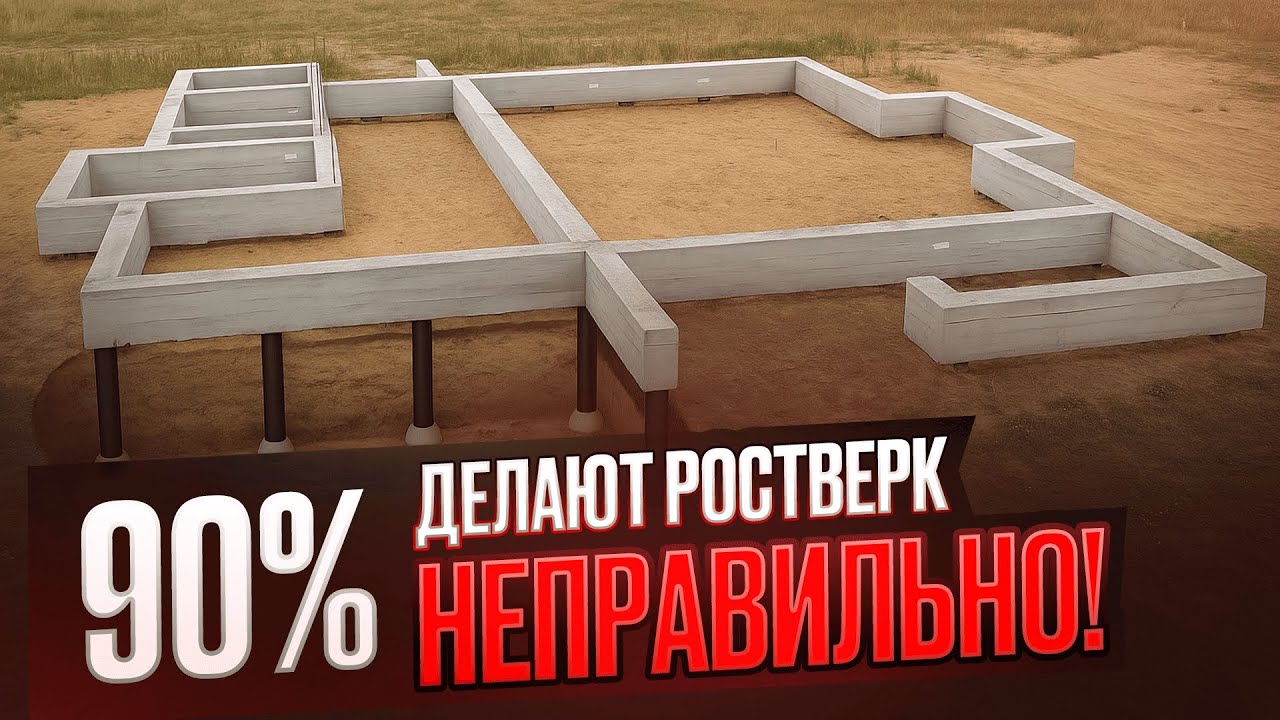 Каким должен быть НАДЕЖНЫЙ РОСТВЕРК? 10 правил ростверкового фундамента, чтобы дом стоял ВЕЧНО!