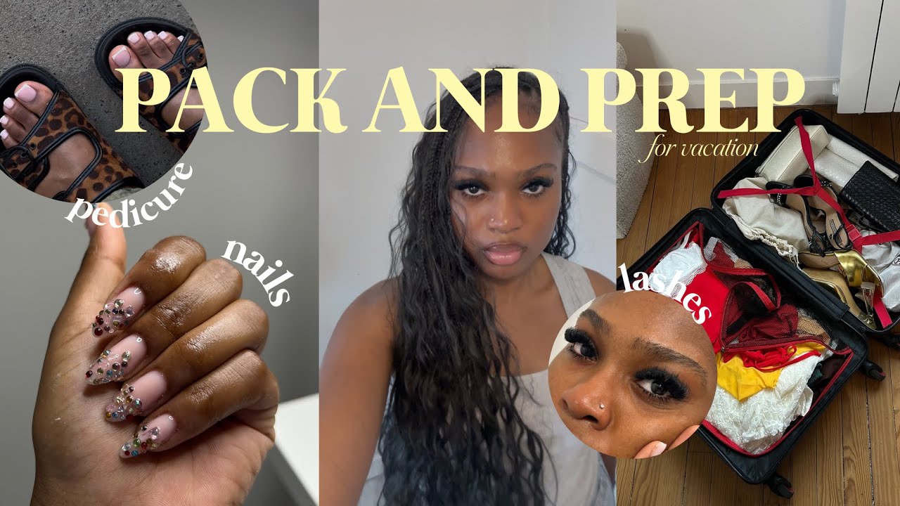 vlog : on prépare mes vacances ensemble ( ongles , cils , pédicure , coiffure ect…) 
