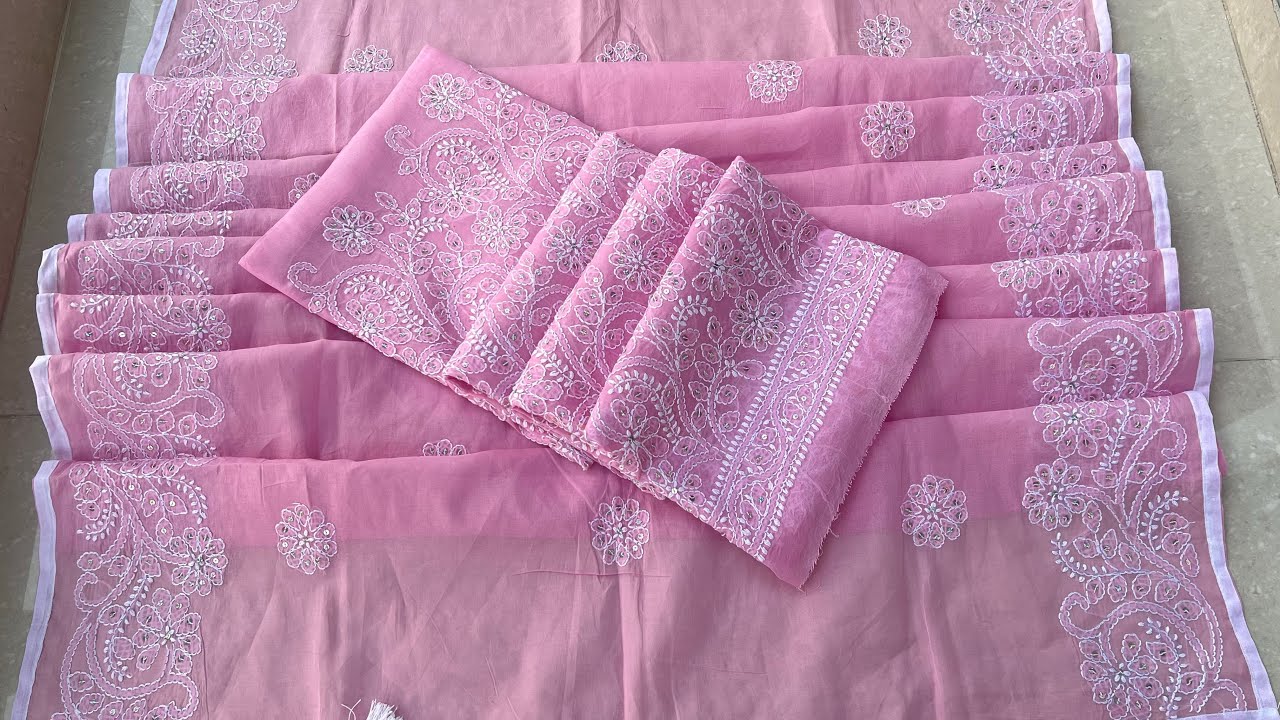 লাখনৌ সেলাই দিয়ে হাতের কাজ করা জামা 