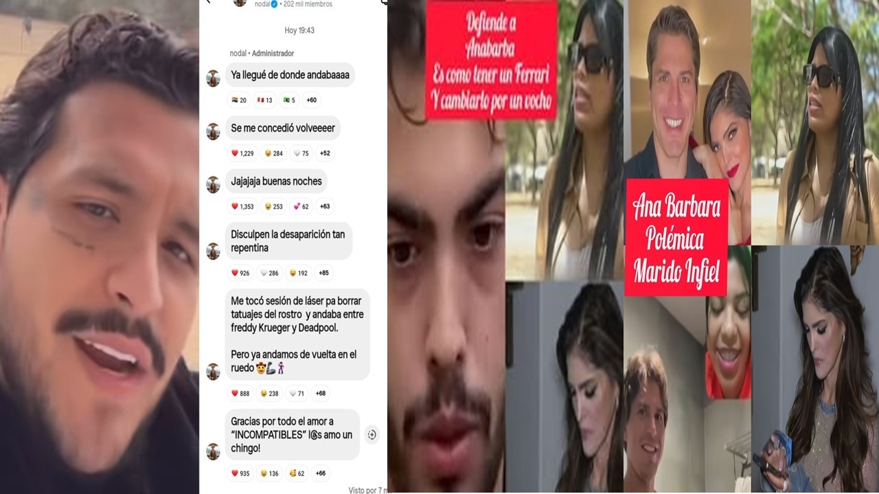 CRISTIAN NODAL REGRESA Y MANDA MENSAJE ANA BARBARA SIGUE LA POLEMICA#angelaaguilar #cristiannodal