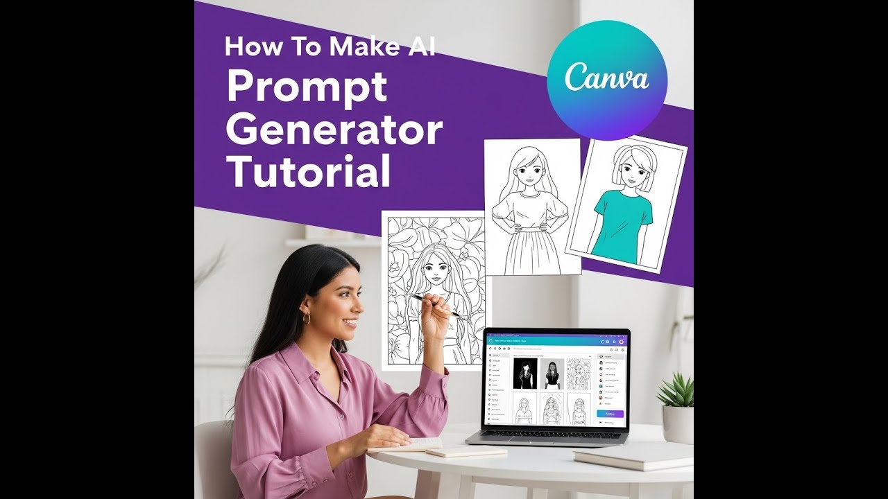 How To Make A Prompt Generator In Canva AI For Adult Coloring Pages