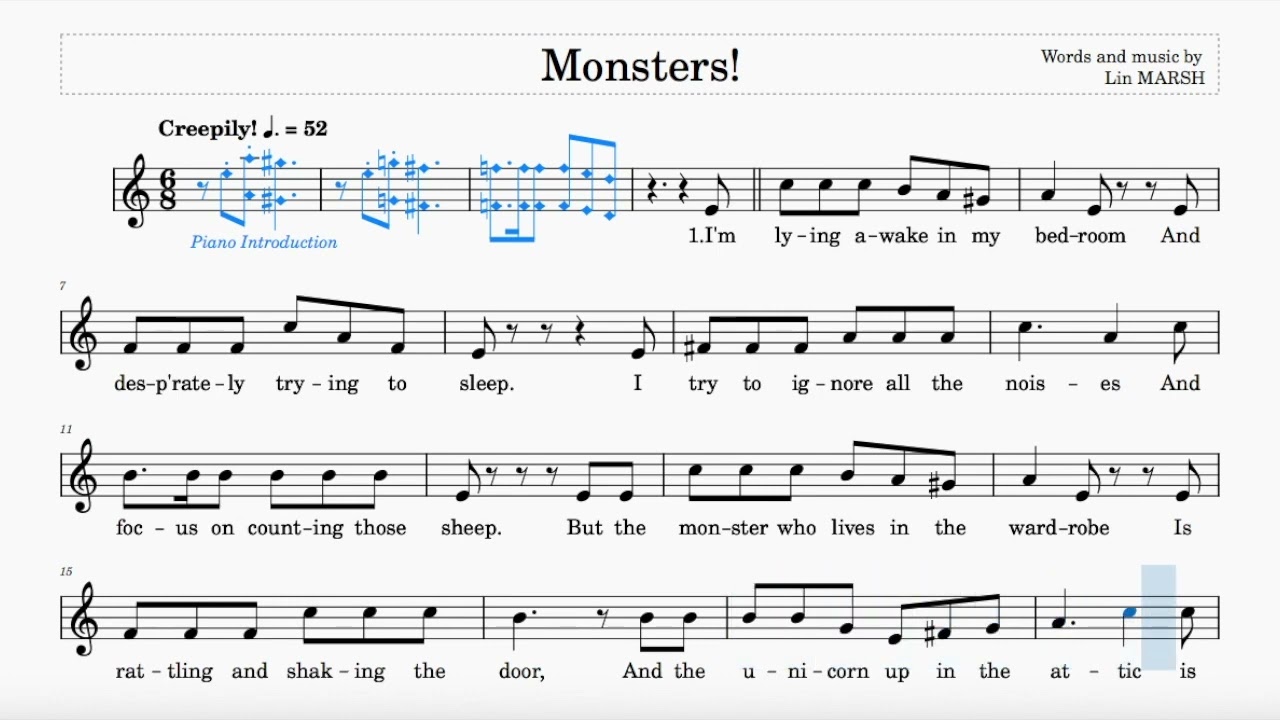 Monsters! (Marsh) | ABRSM & Trinity Grade 2 | List B & Group B | 52 bpm | Sing-Along