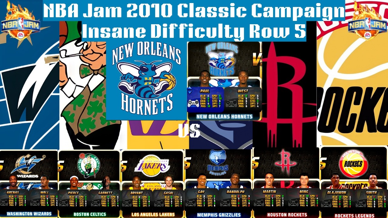 NBA Jam (2010) - Classic Campaign Insane Difficulty Row 5 NOH Playthrough