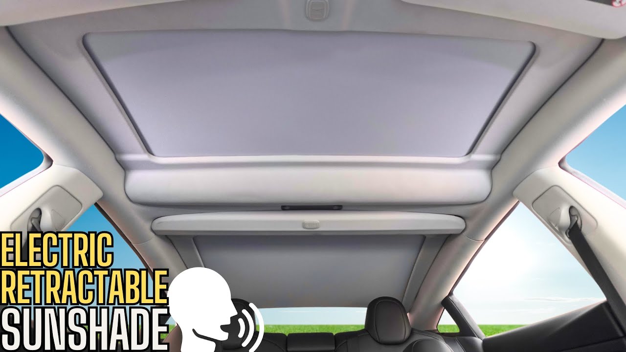 Hansshow Electric  + Voice Activation Retractable Sunshade for Model 3