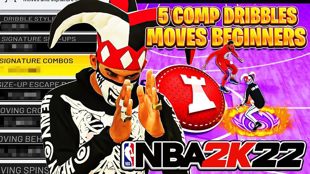 HOW TO GET OPEN ON NBA 2K22 BEST 5 DRIBBLE TO BE COMP & HANDCAM DRIBBLE TUTORIAL BEST MOVES TO SCORE