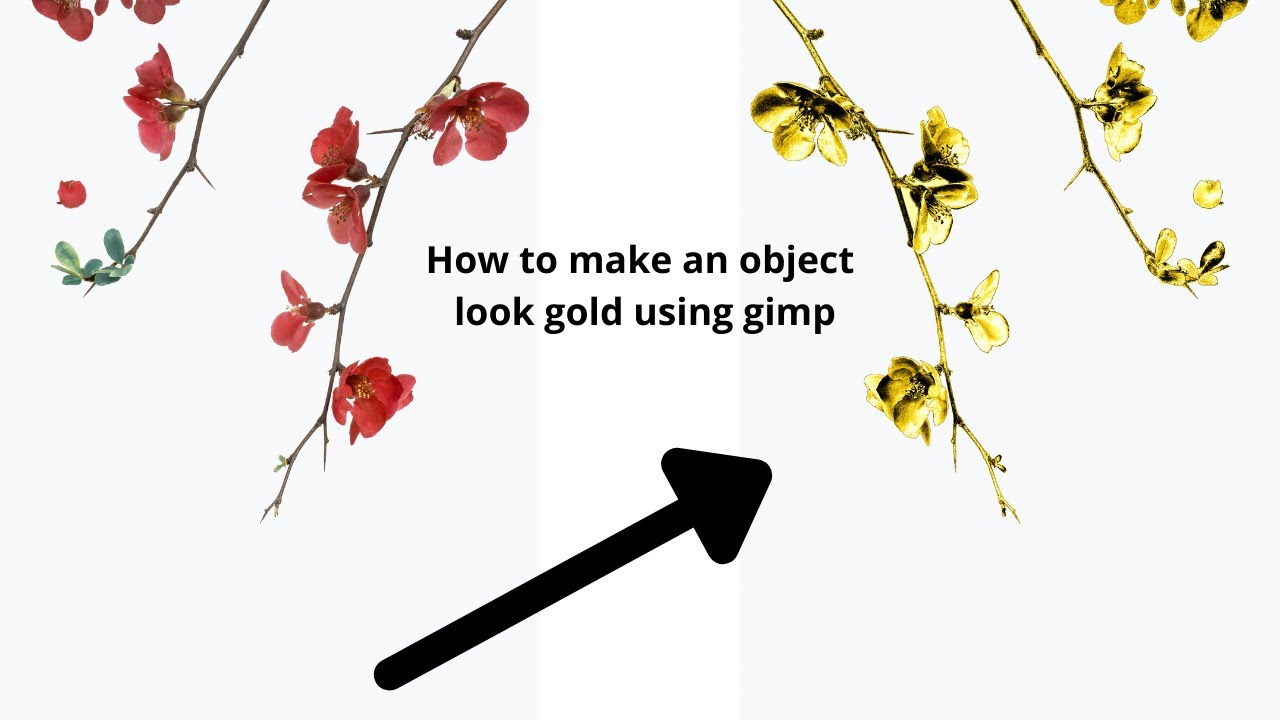 How to make an object look gold using gimp