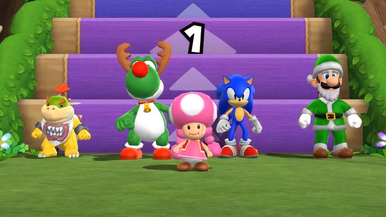Mario Party 9: Bowser Jr. vs. Yoshi Reindeer - ULTIMATE Step It Up Holiday Showdown!