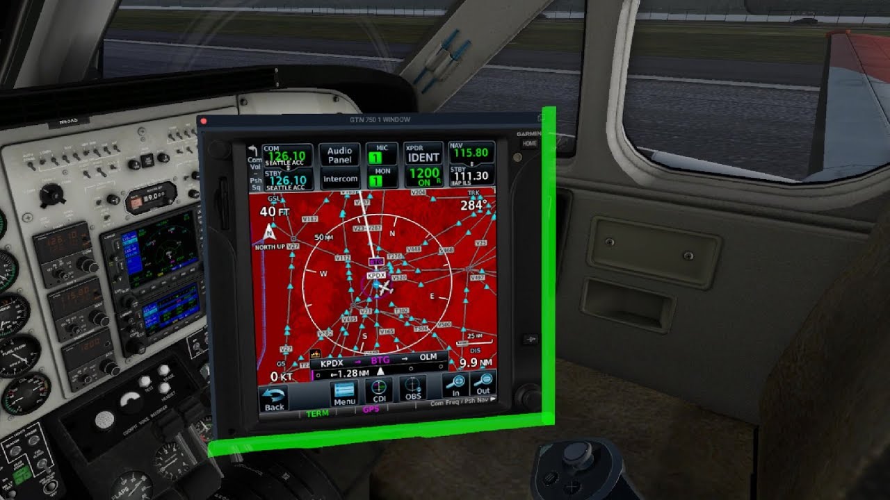 X-Plane 11.20b4 Reality XP GTN750 in VR