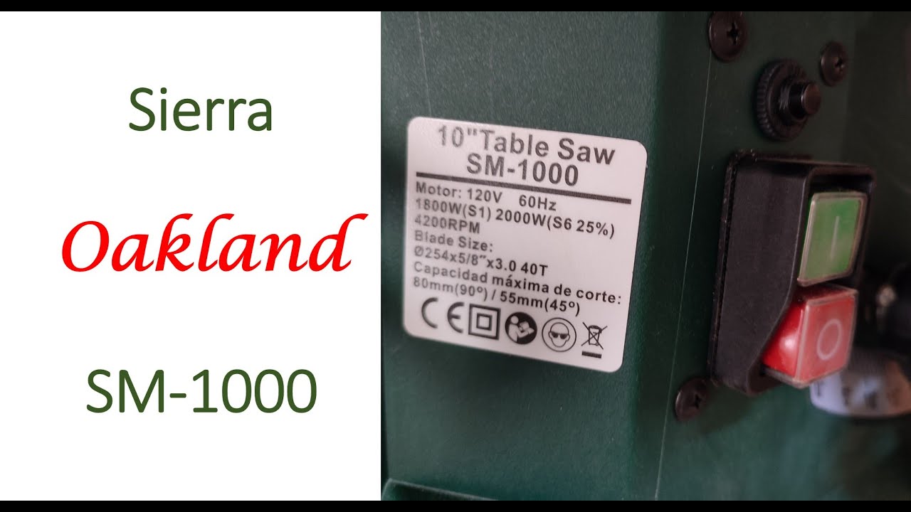 Sierra de mesa Oakland sm1000 (reseña)