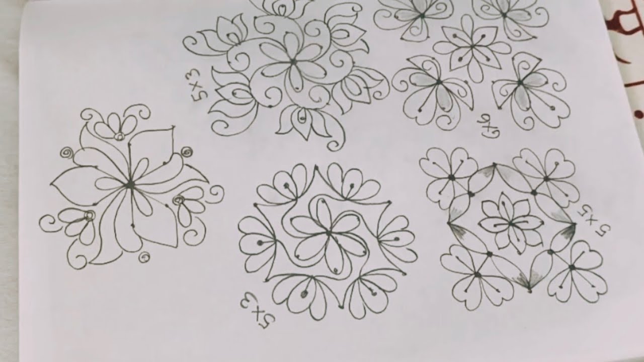మీ కళ్ల ముందే అందమైన ముగ్గులు🌼Daily Rangoli Designs 🌼Easy Dots Rangoli 🌼 Simple Kolam 
