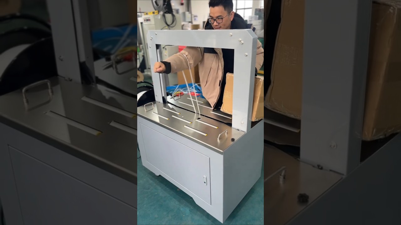 Automatic strapping machine box strapping machine#shorts #viralvideo