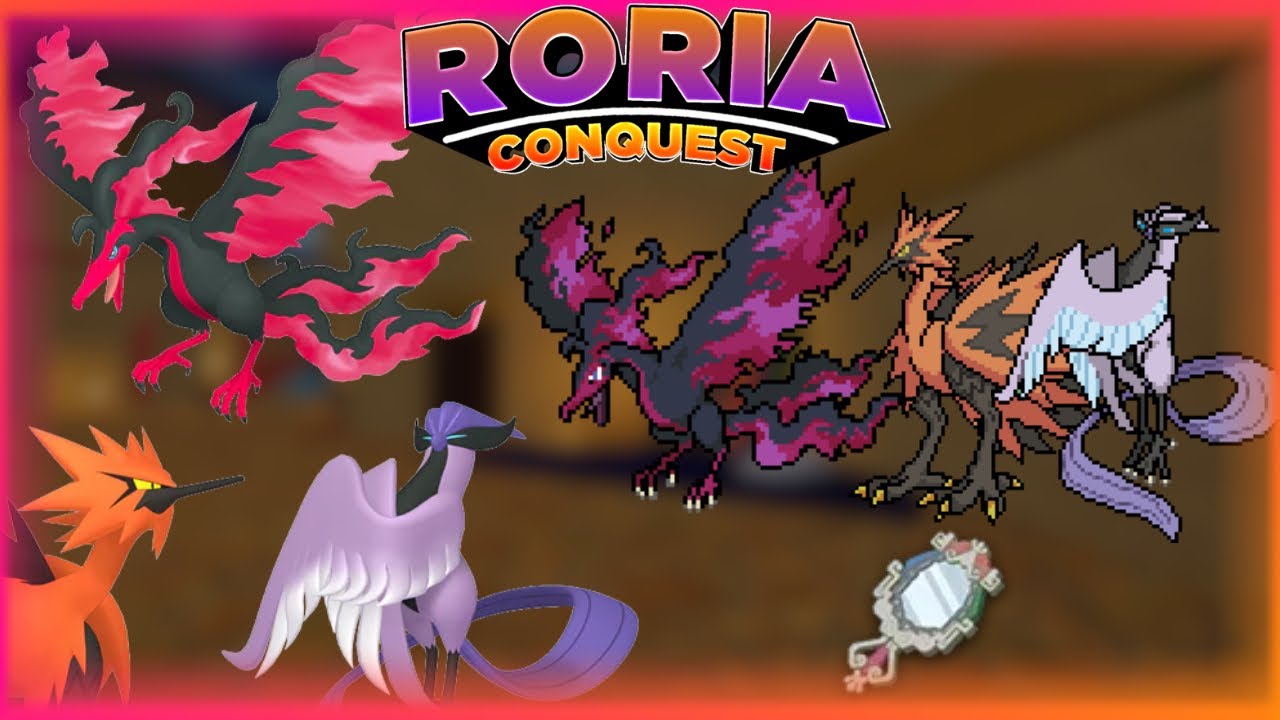 How To Get the GALARIAN BIRDS (MOLTRES ZAPDOS & ARTICUNO) In Roria Conquest! | Pokémon Brick Bronze