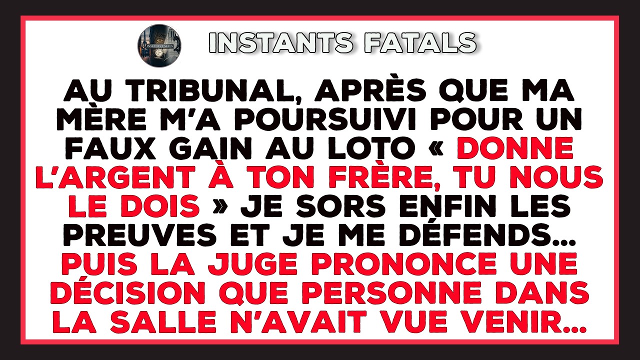 Ma Mère M’a Poursuivi Pour Des Gains De Loterie Que Je N’ai Jamais Gagnés, À Cause D’une Rumeur.