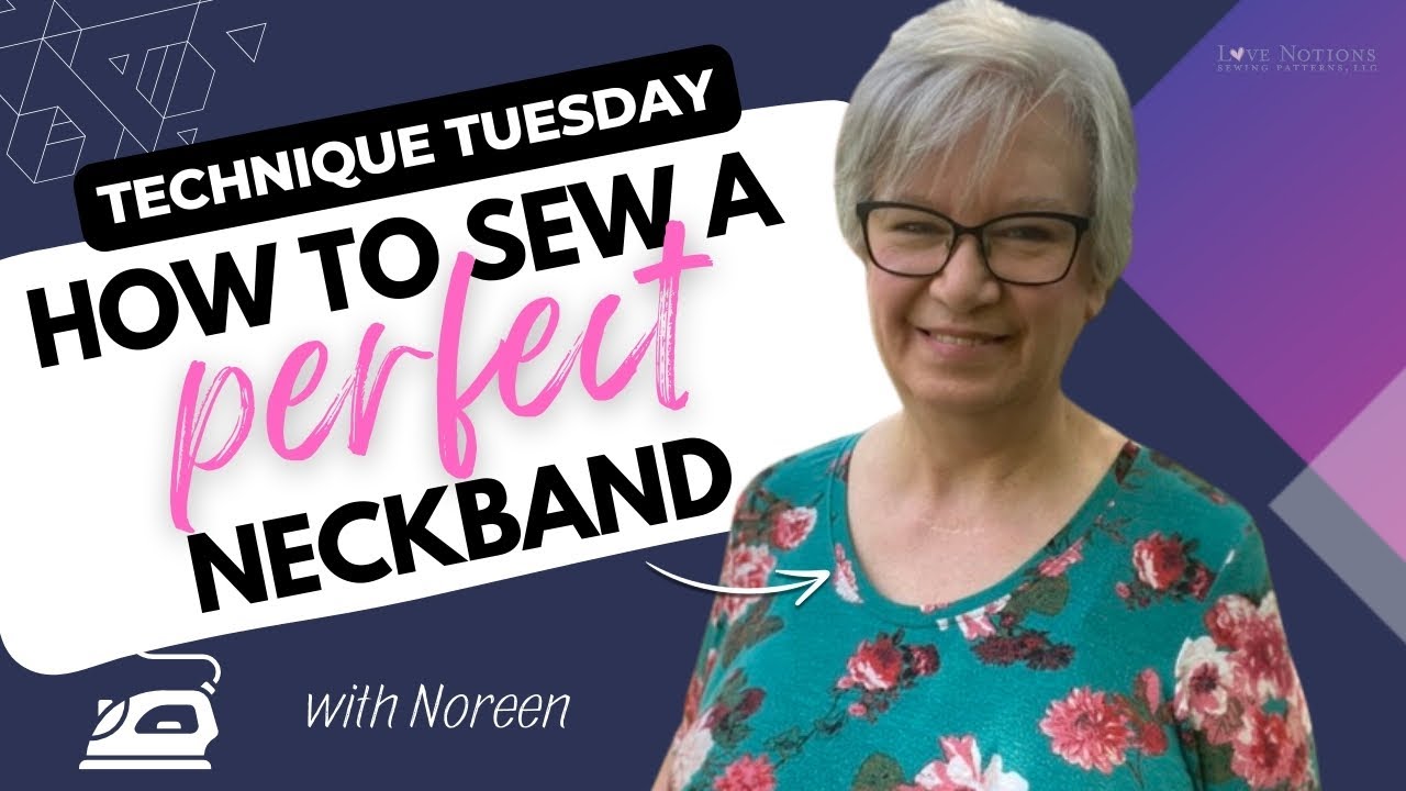 ✨How to sew a perfect NECKBAND step-by-step✨ round, scoop & crew necklines. Monthly perk in here! 👀