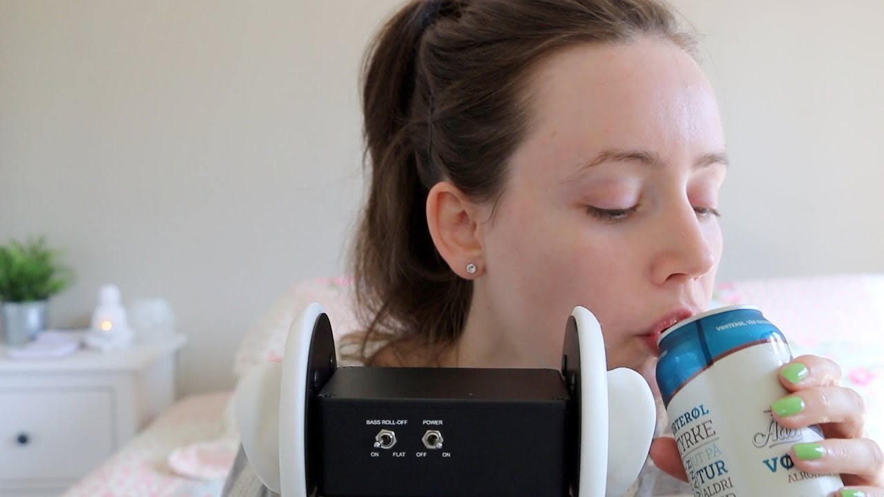 ASMR Drinking Gulp Sounds Ear To Ear | Nail Tapping | Whispering 3Dio Binaural