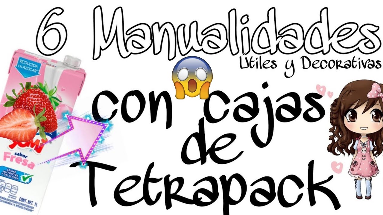 ¿cómo ? hacer 6 Manualidades con CAJAS tetrapak 😱 jarrón, cajonera etc || Tetra pak recycling ideas