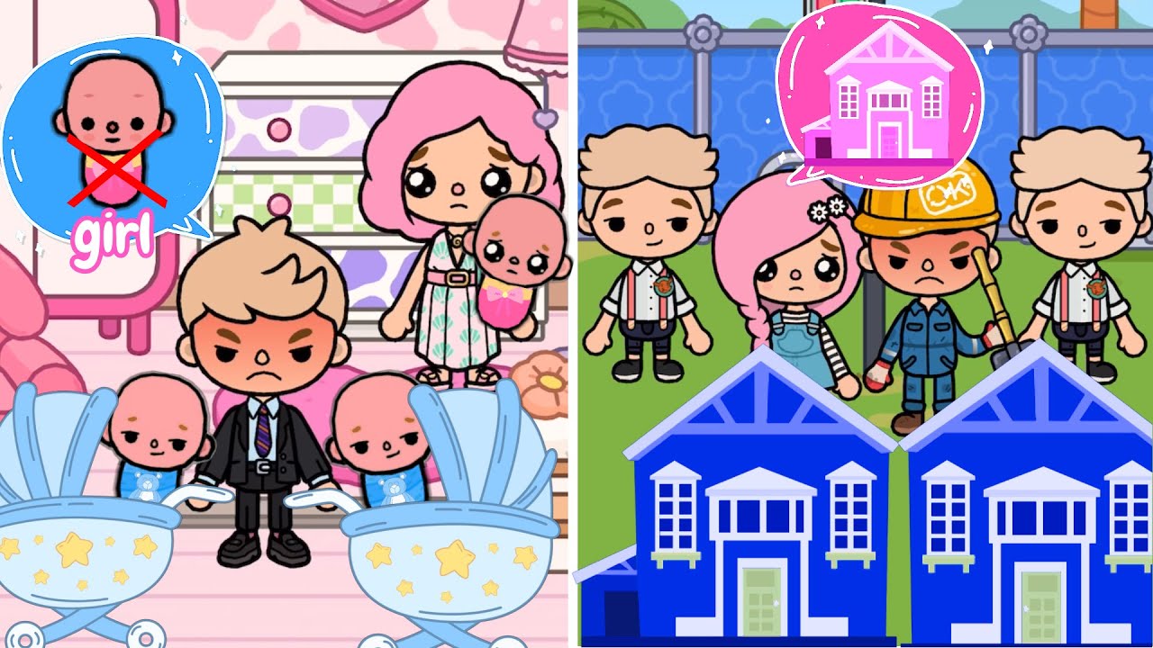 My Dad Loves Twin Boys More Than Me | Toca Life Story | Toca Boca