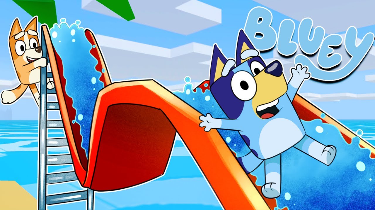 BLUEY SUBE a los TOBOGANES MAS GRANDES del MUNDO con BINGO | Las Aventuras de BLUEY en ROBLOX!