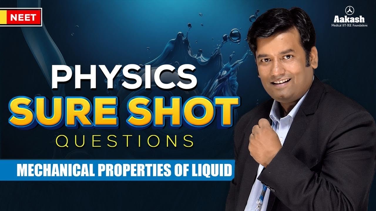 NEET Physics Sure Shot Question | Mechanical Property of Liquid |Aakash Institute| Hindi #neet #jee