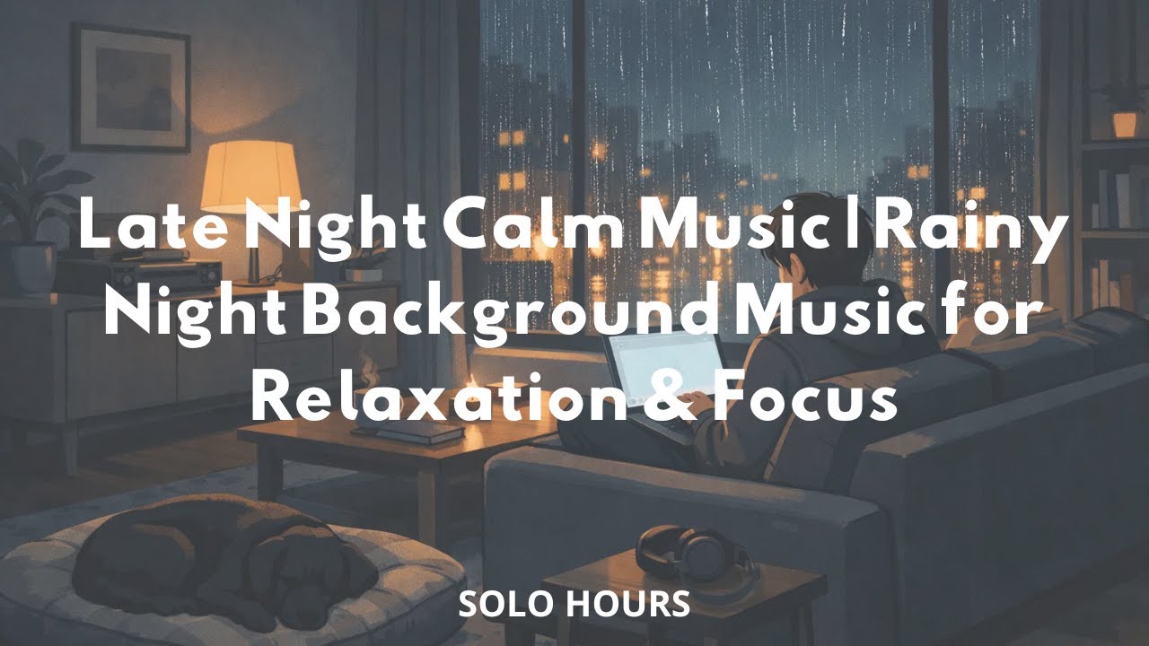 Late Night Calm Music | Rainy Night Background Music for Relaxation & Focus