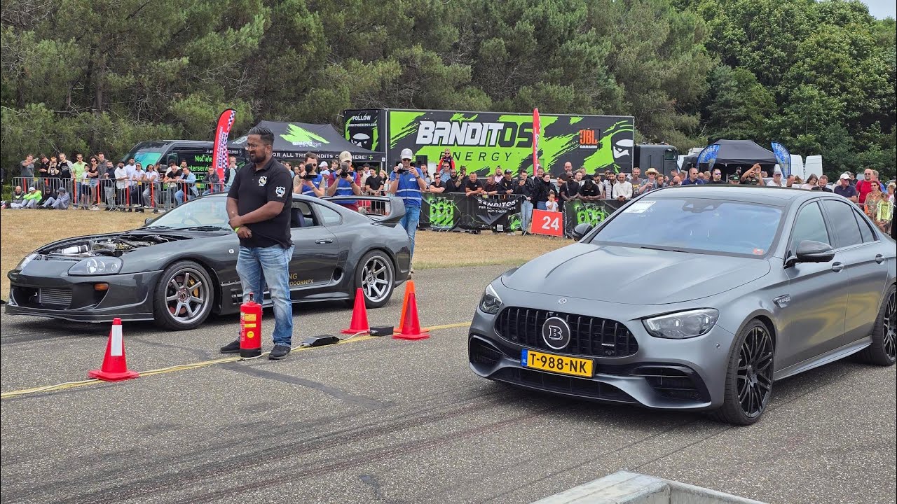Modified Cars Drag Racing Breda Airport 2025! Supra MK4, 700hp BMW M140i, 800hp GTR R35, Brabus E63
