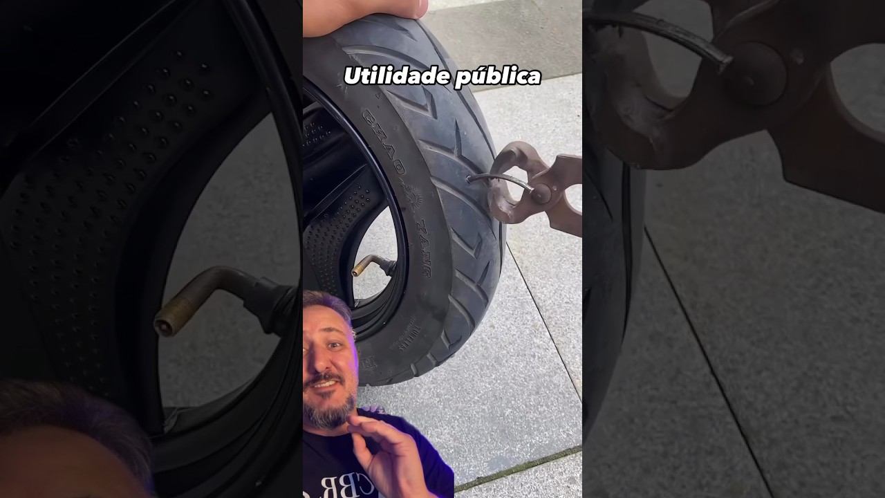 Furou o pneu da moto com prego? E agora?
