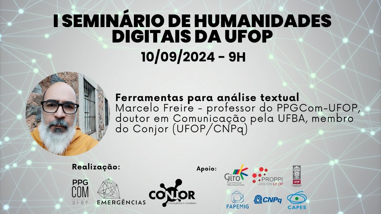 Workshop Ferramentas para an&aacute;lise textual