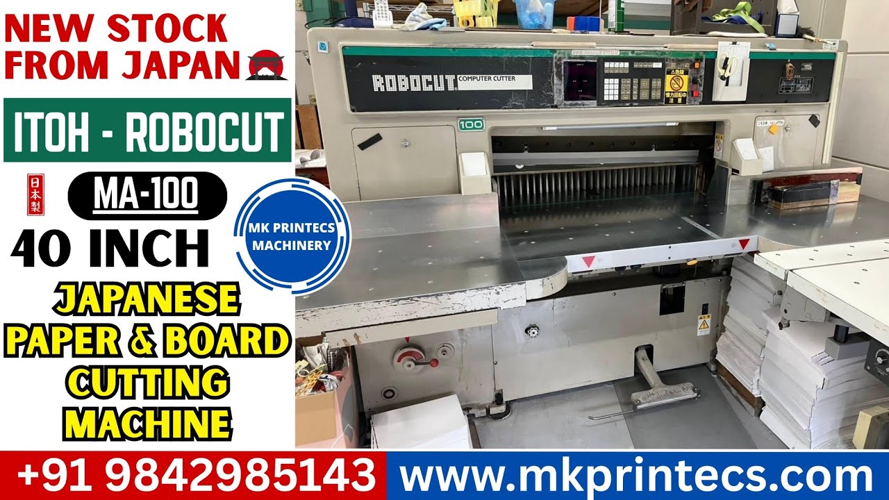 FOR SALE - ITOH ROBOCUT COMPUTER MA 100 - PAPER & BOARD CUTTING MACHINE | MK PRINTECS | 09842985143